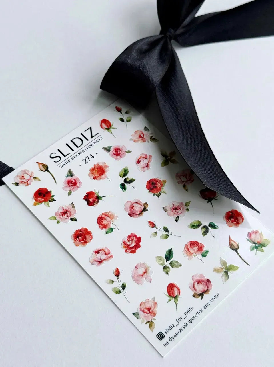 Nail slider decals on any background 274