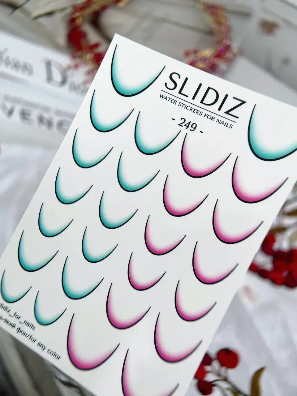 Nail slider decals on any background 249