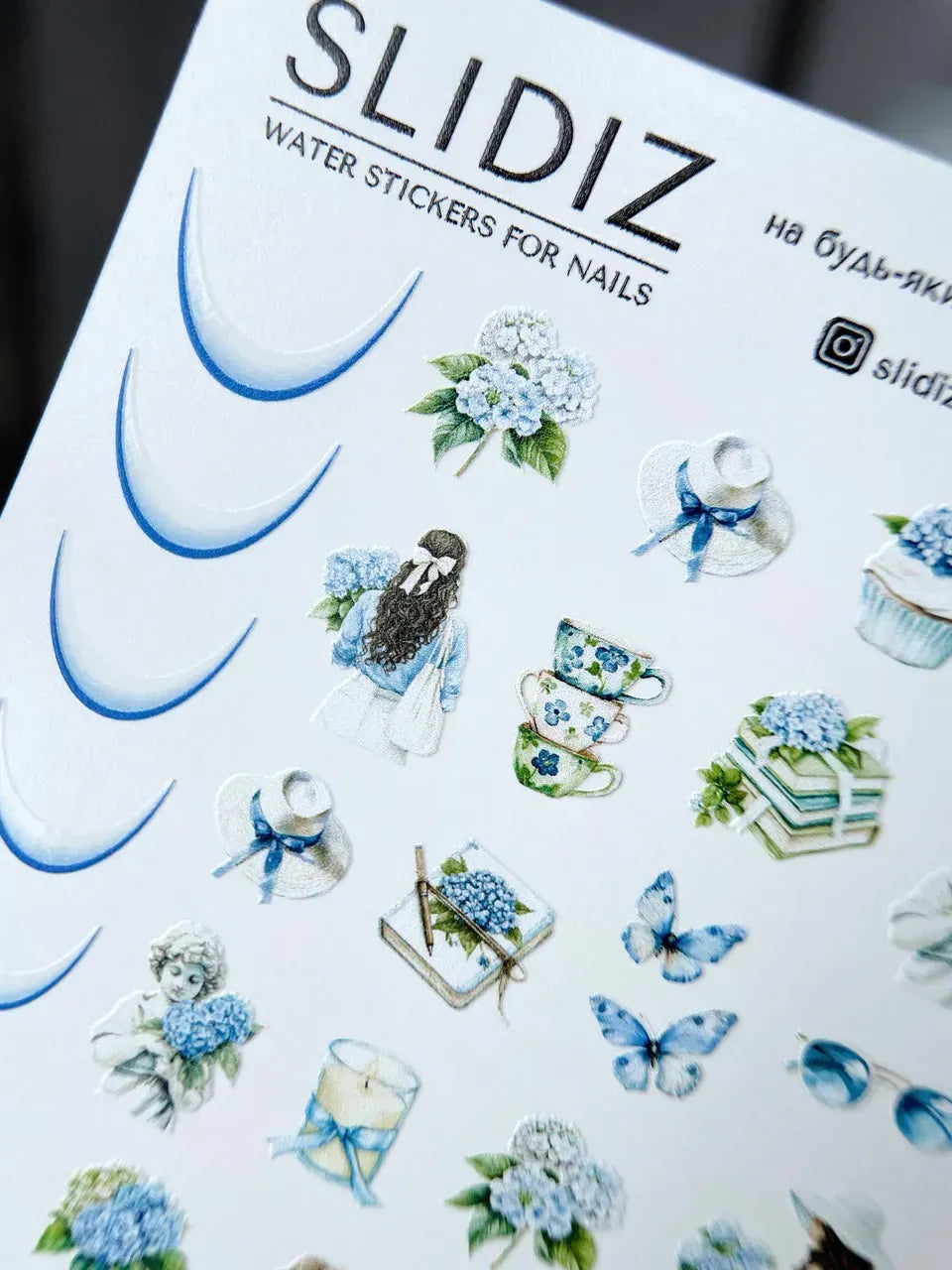 Nail slider decals with no excess film NC001