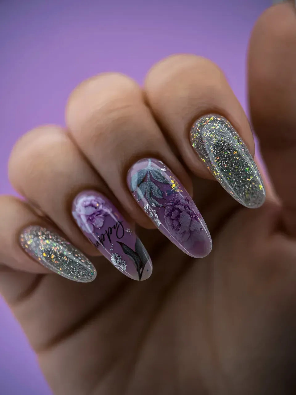 Foil Nail slider decals on any background 106