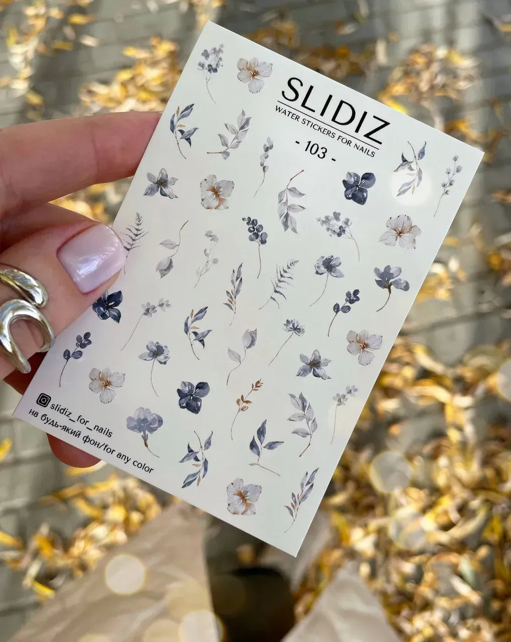 Nail slider decals on any background 103
