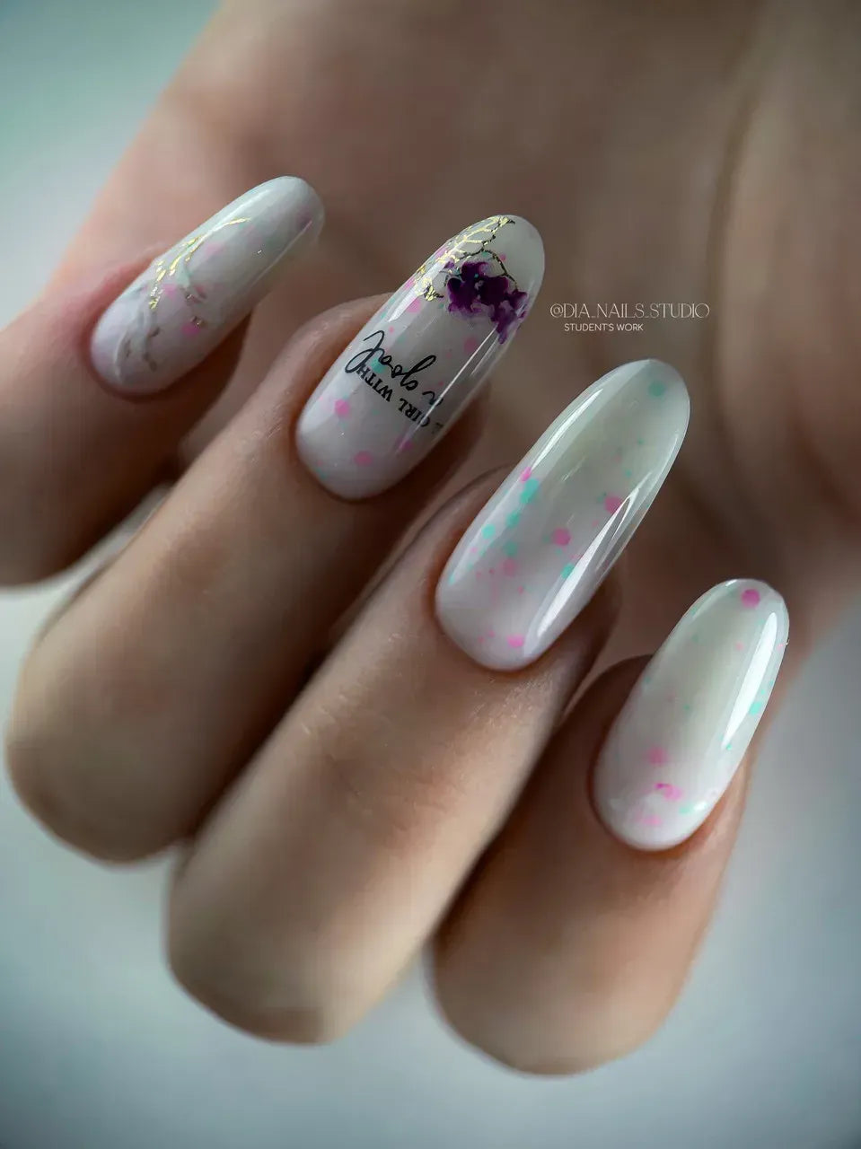 Foil Nail slider decals on any background 147
