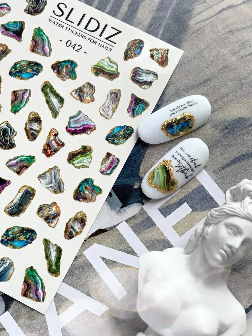 Nail slider decals on any background 042