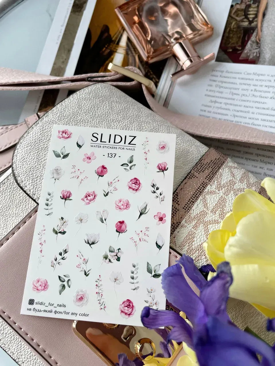 Nail slider decals on any background 137