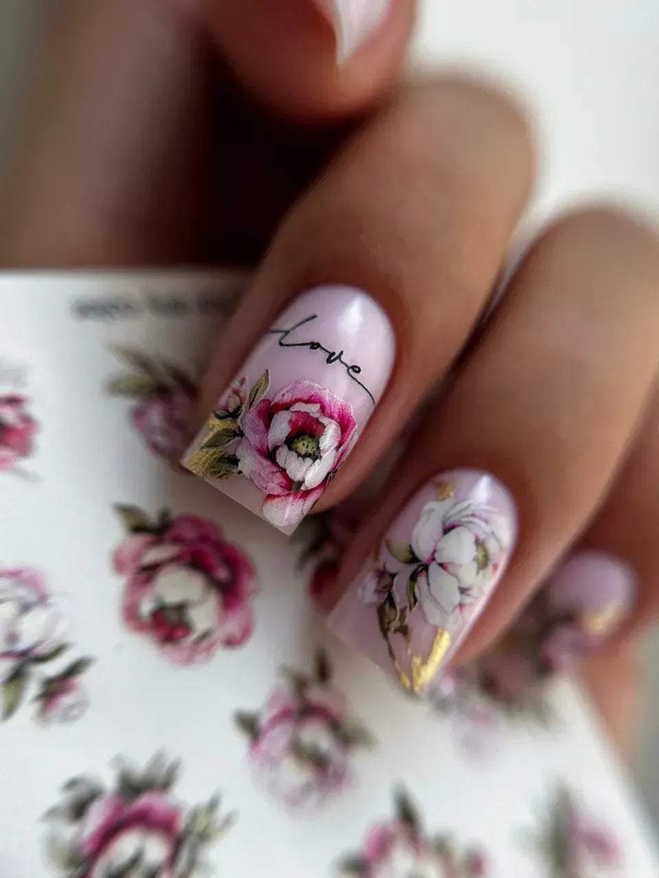 Nail slider decals on any background 225