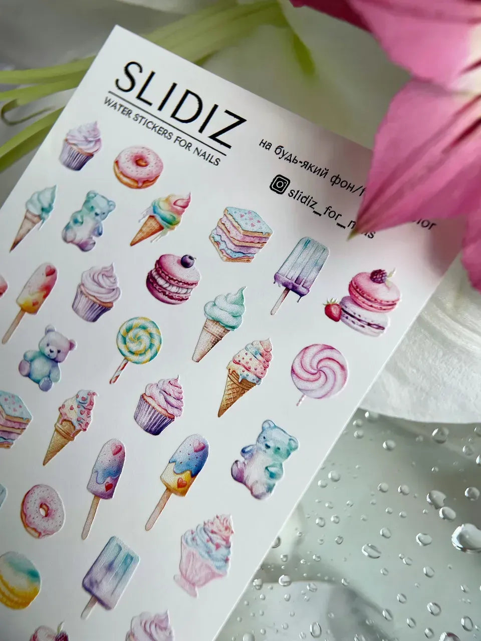 Nail slider decals with no excess film NC016