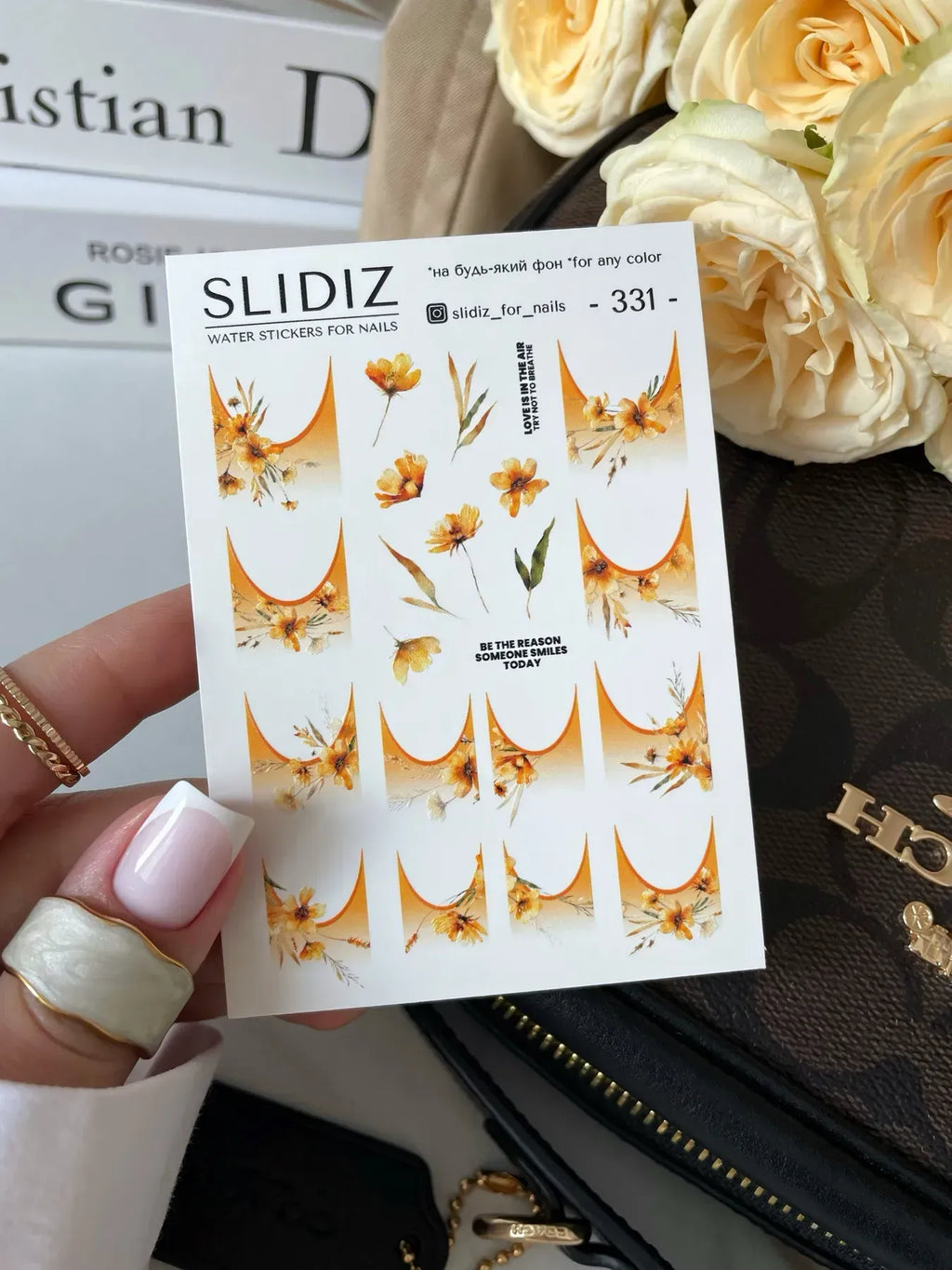 Nail slider decals on any background 331