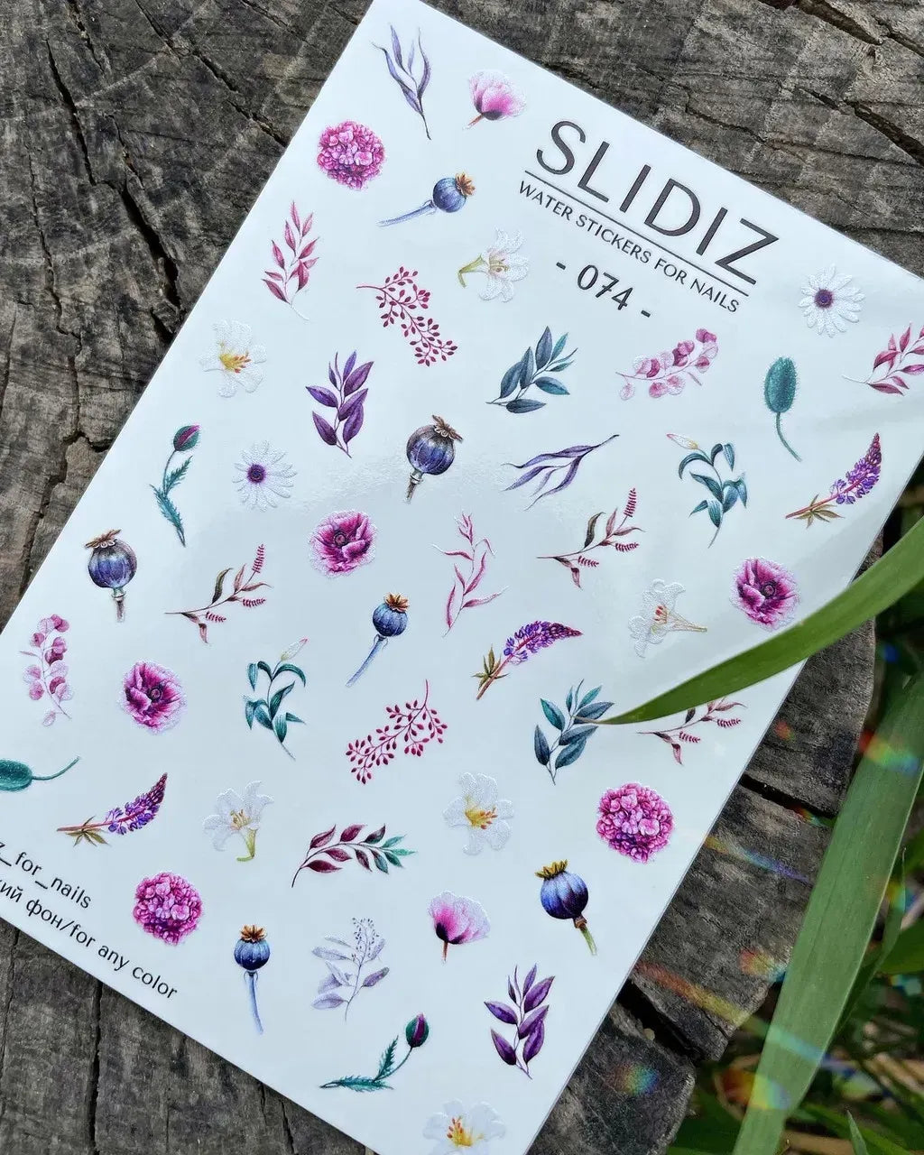 Nail slider decals on any background 074