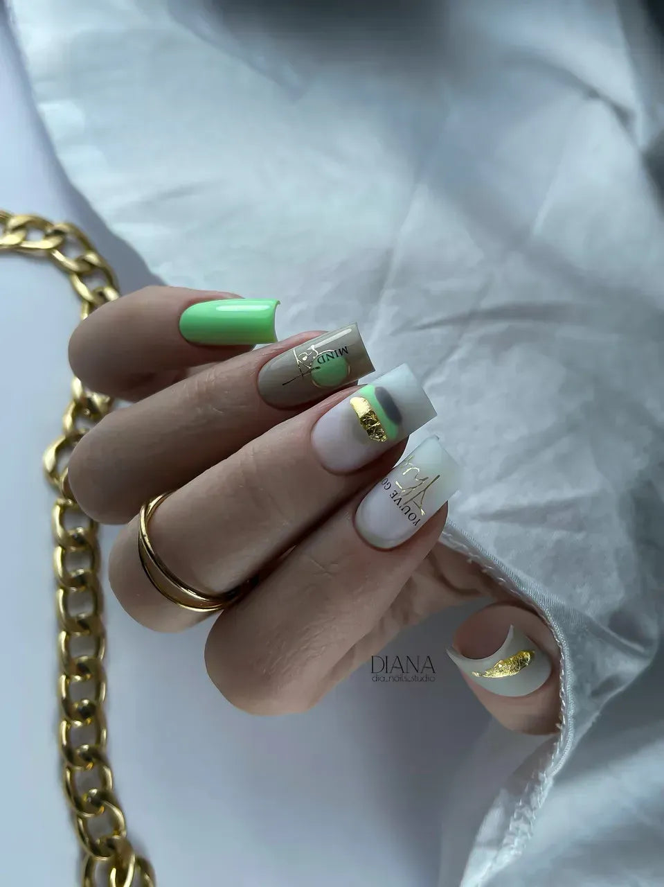 Foil Nail slider decals on any background 138