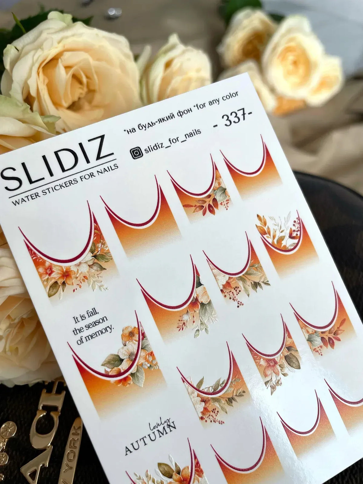 Nail slider decals on any background 337
