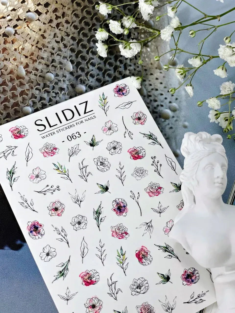 Nail slider decals on any background 063