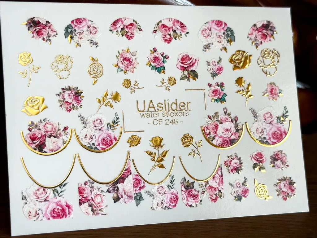 Foil Nail slider decals on any background CF_248