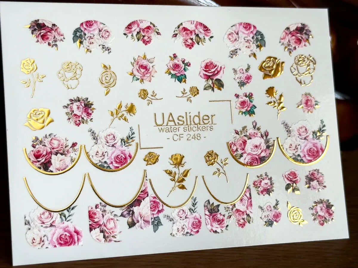 Foil Nail slider decals on any background CF_248