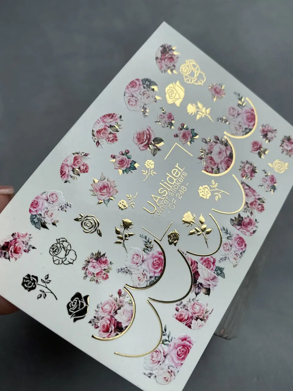 Foil Nail slider decals on any background CF_248