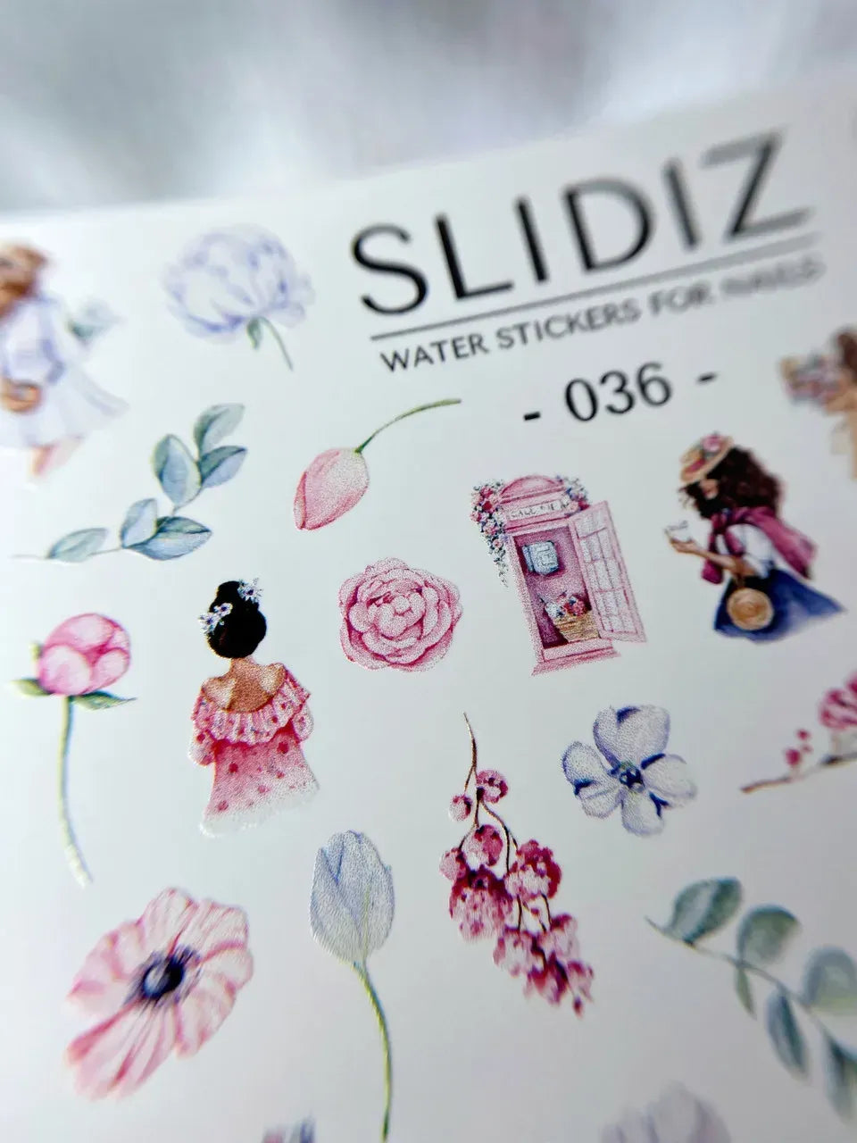 Nail slider decals on any background 036