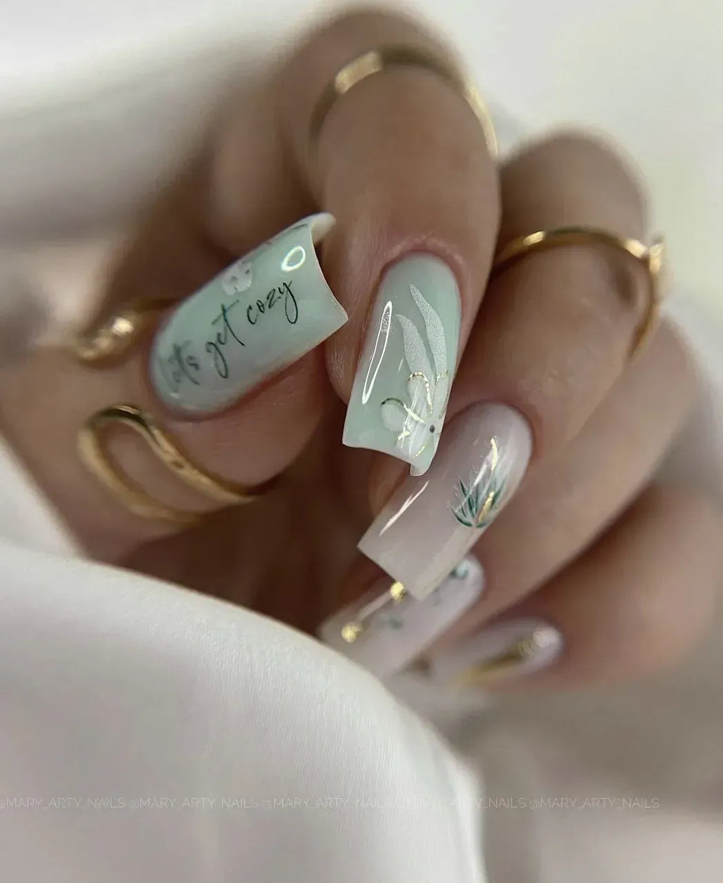 Foil Nail slider decals on any background 102