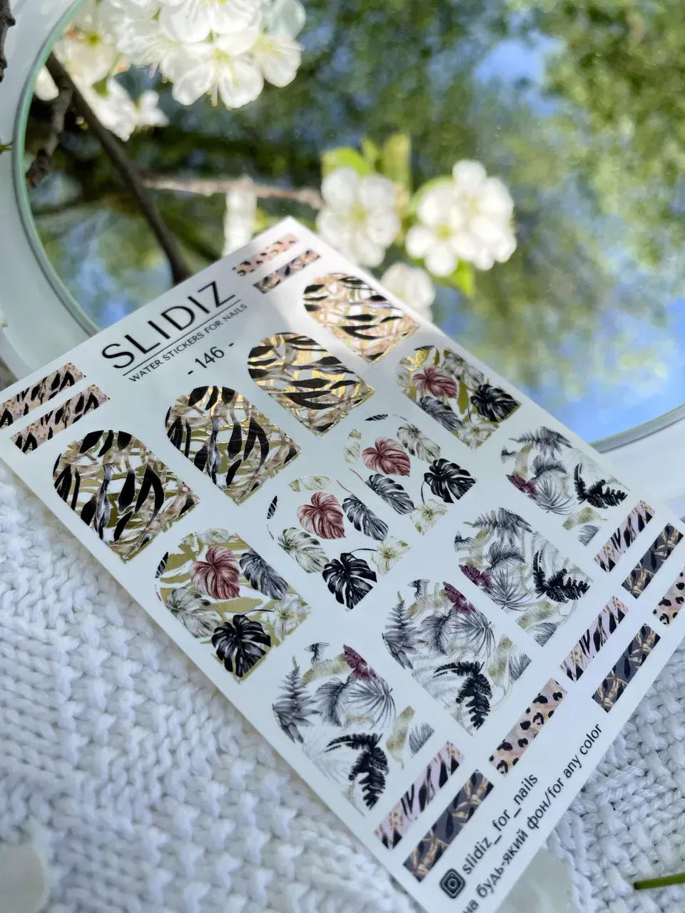 Foil Nail slider decals on any background 146