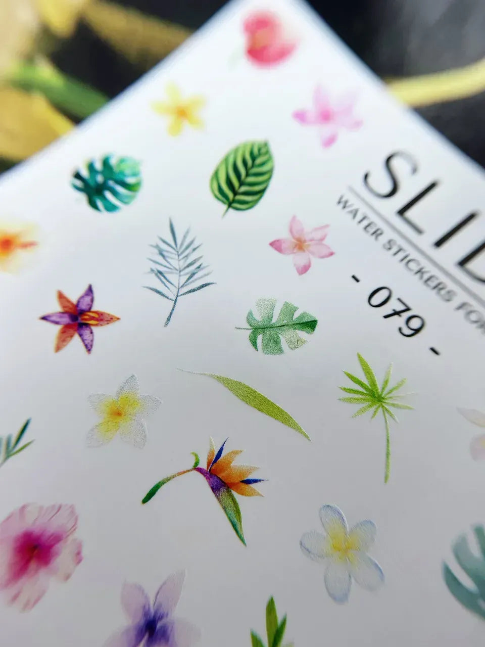 Nail slider decals on any background 079