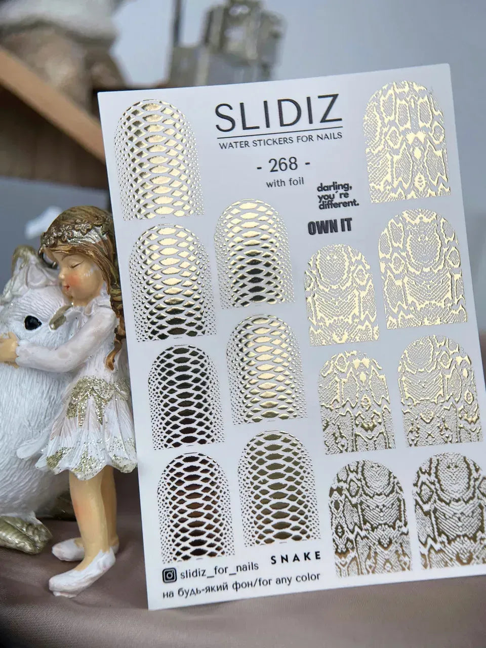 Foil Nail slider decals on any background 268