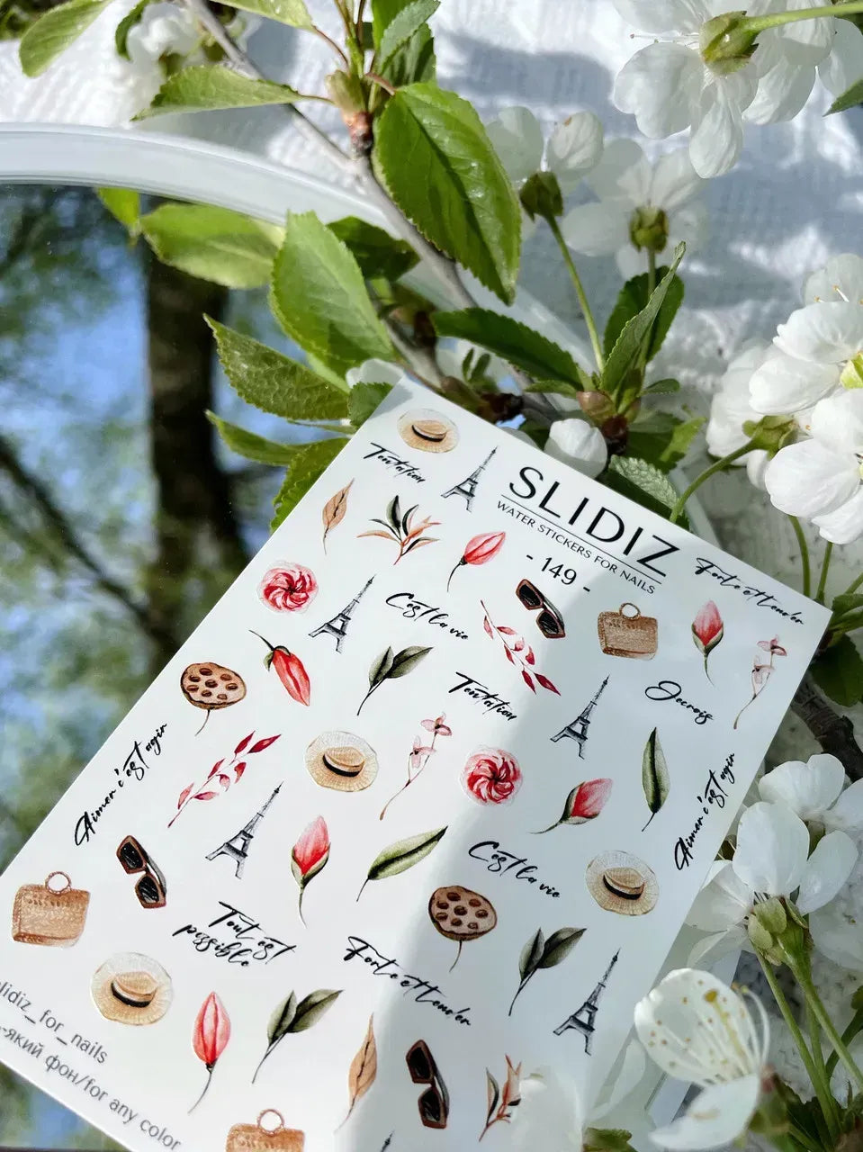 Nail slider decals on any background 149