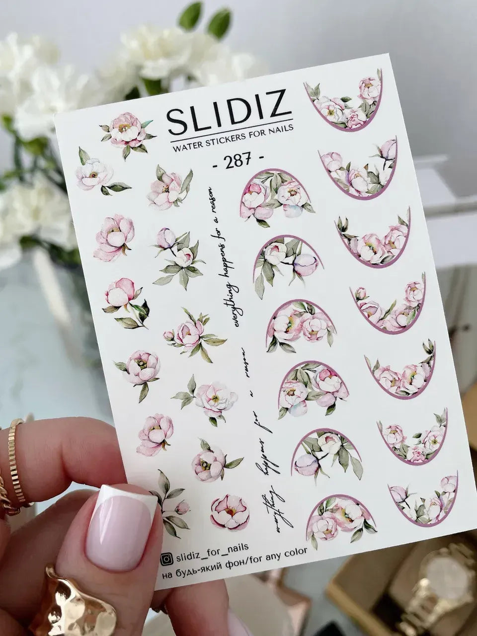 Nail slider decals on any background 287