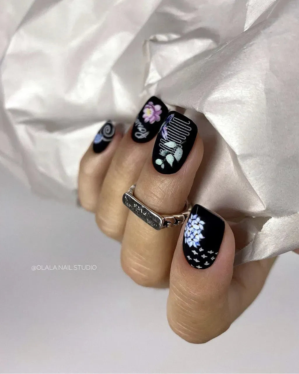 Nail slider decals on any background 064