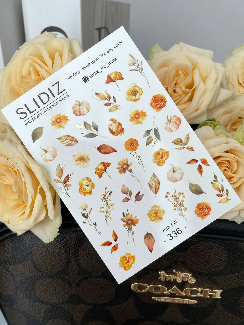 Foil Nail slider decals on any background 336