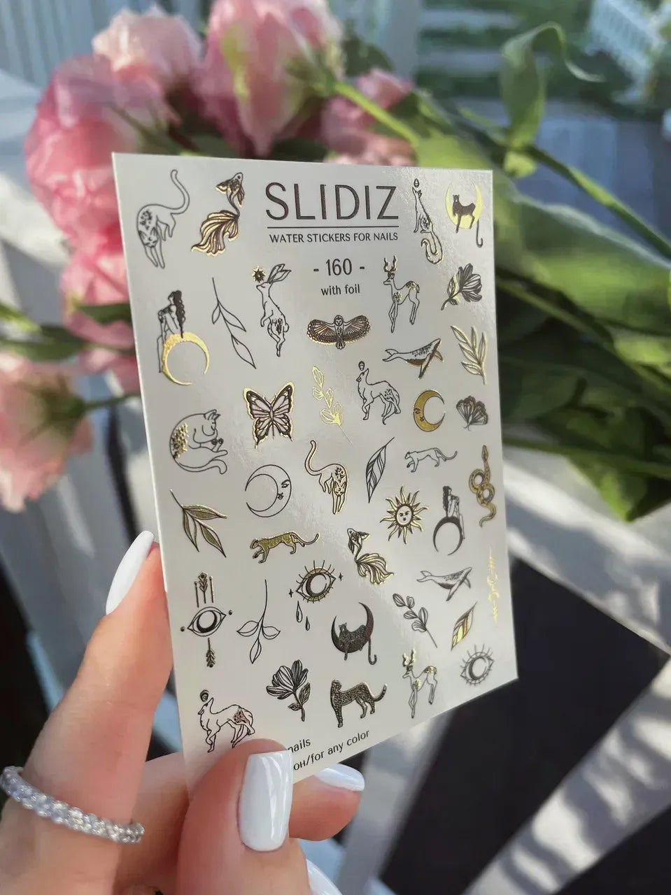 Foil Nail slider decals on any background 160