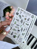 Foil Nail slider decals on any background 201