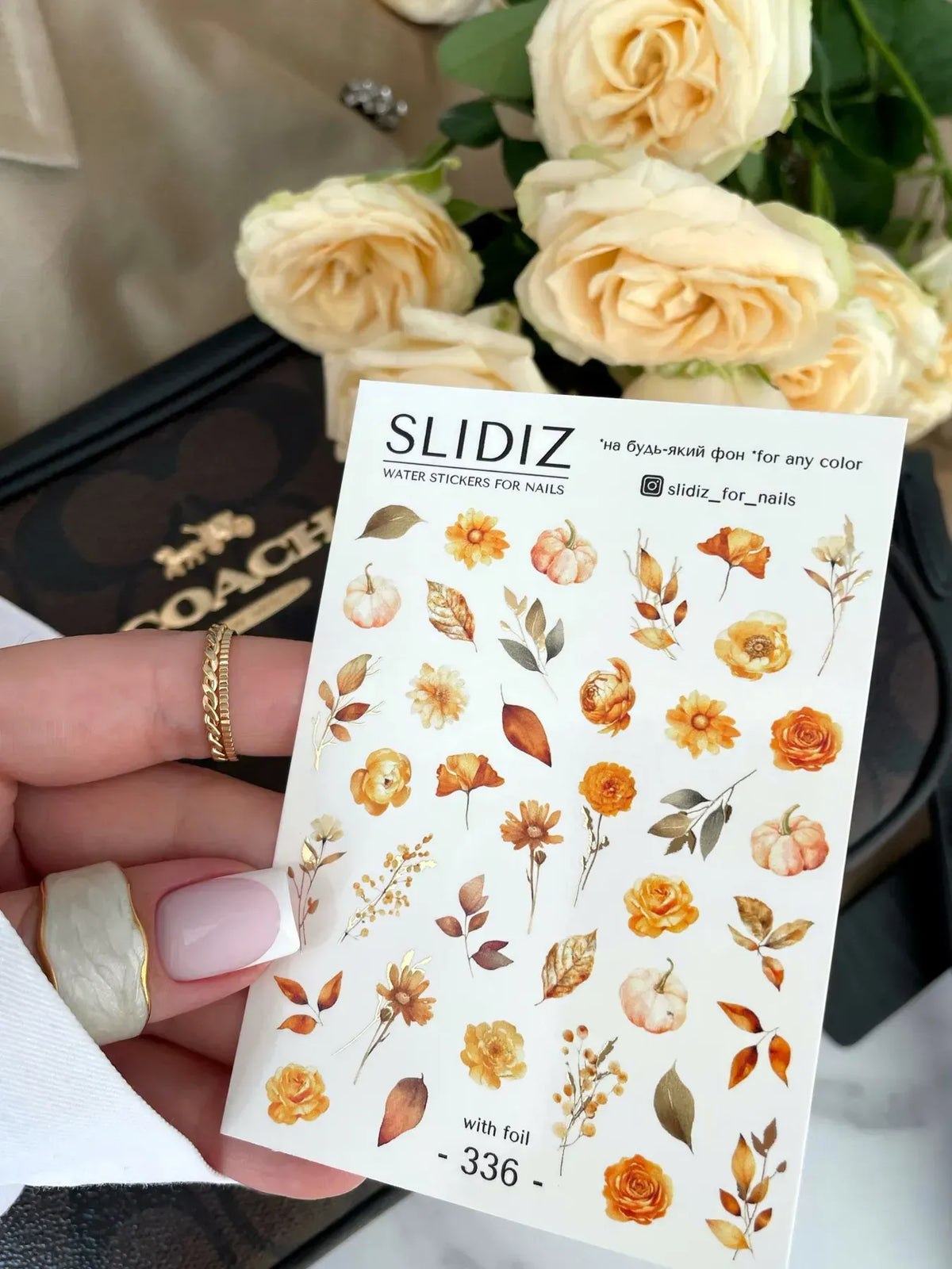 Foil Nail slider decals on any background 336
