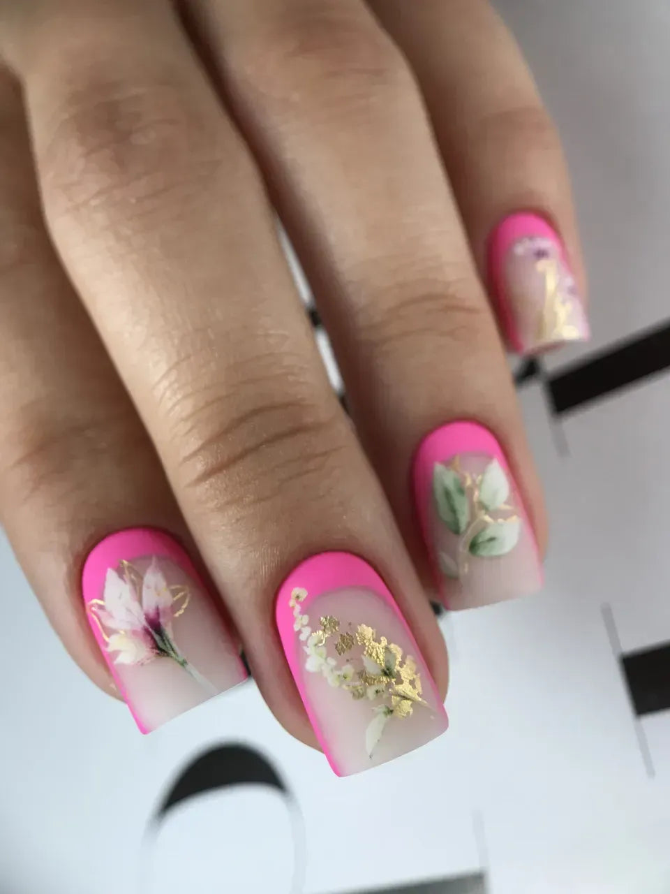 Foil Nail slider decals on any background 145