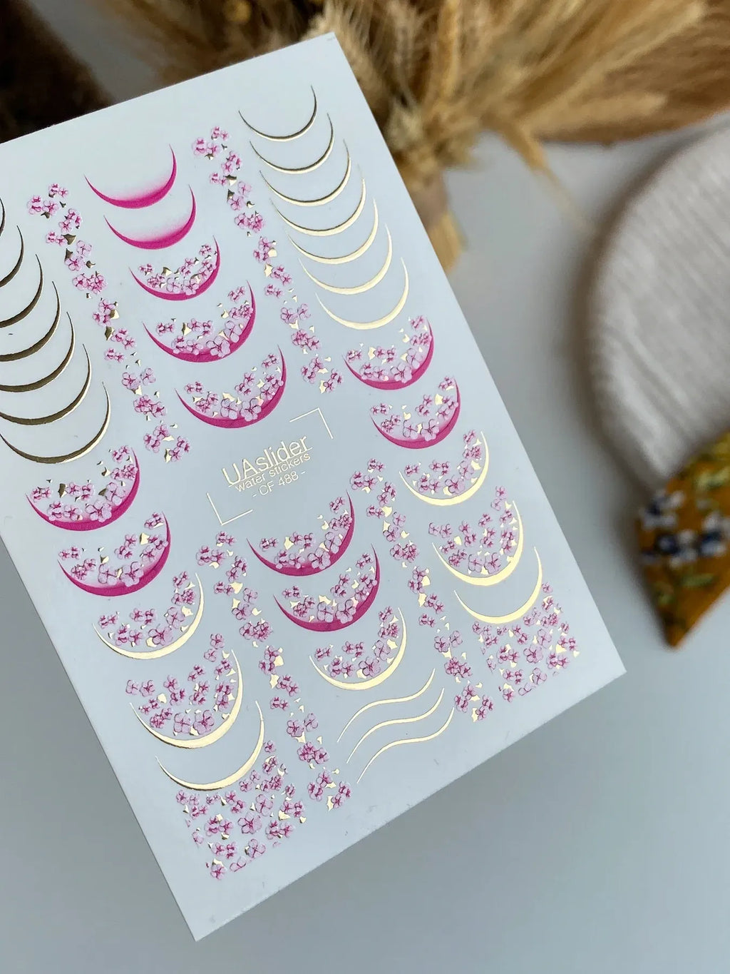 Foil Nail slider decals on any background CF_488