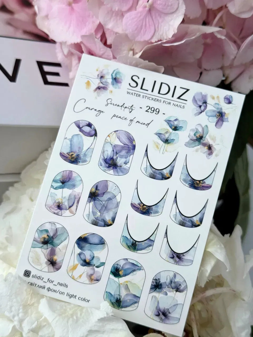 Nail slider decals on any background 299