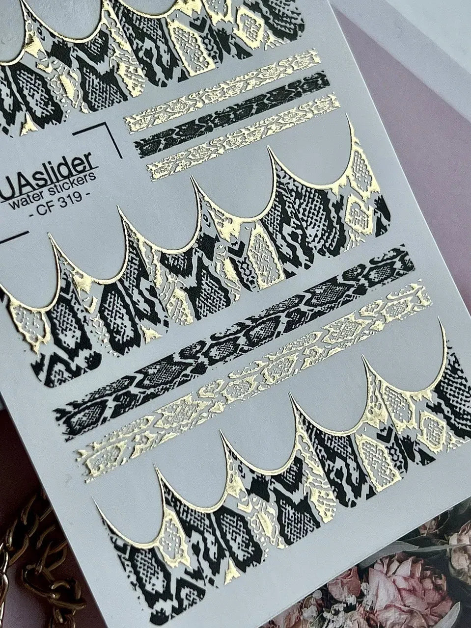 Foil Nail slider decals on any background CF_319