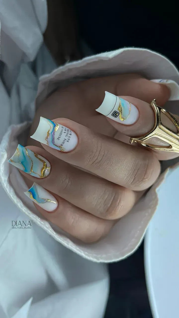 Foil Nail slider decals on any background 159