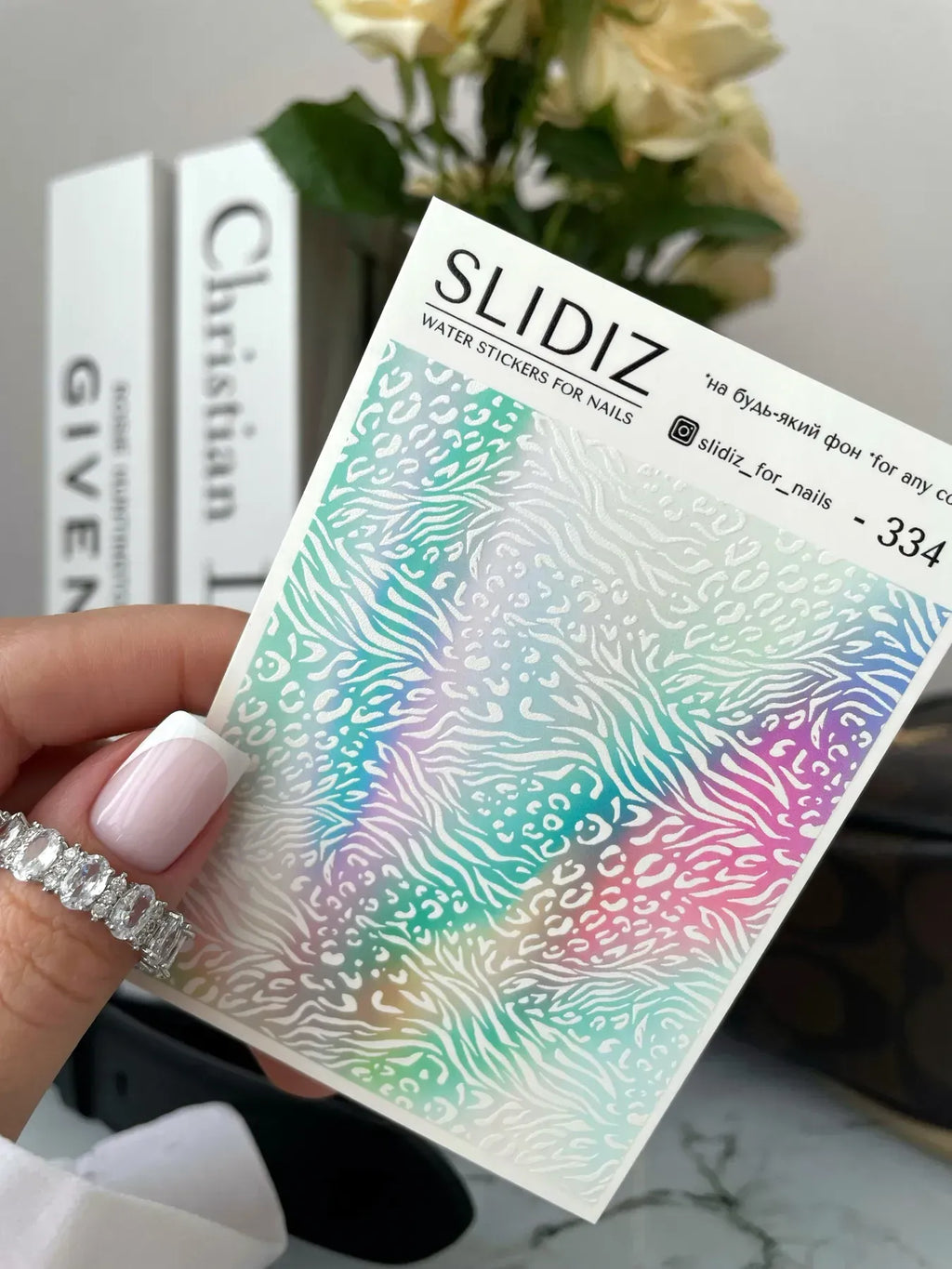 Nail slider decals on any background 334