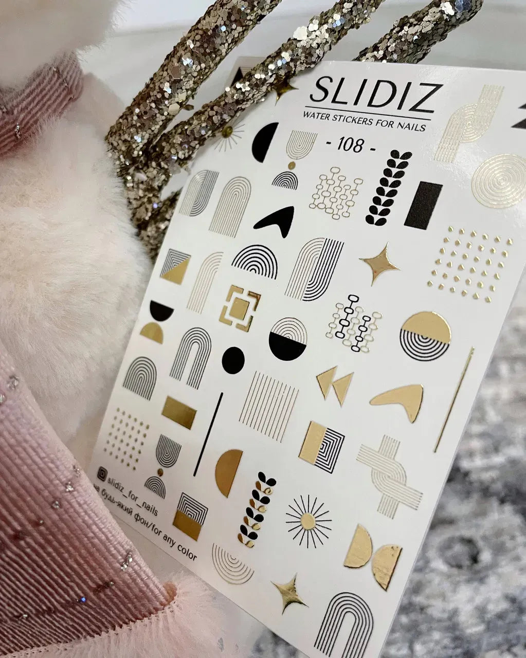 Foil Nail slider decals on any background 108