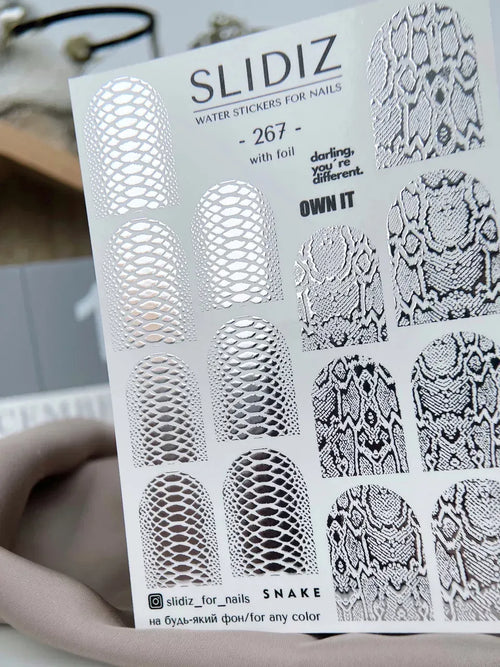 Foil Nail slider decals on any background 267