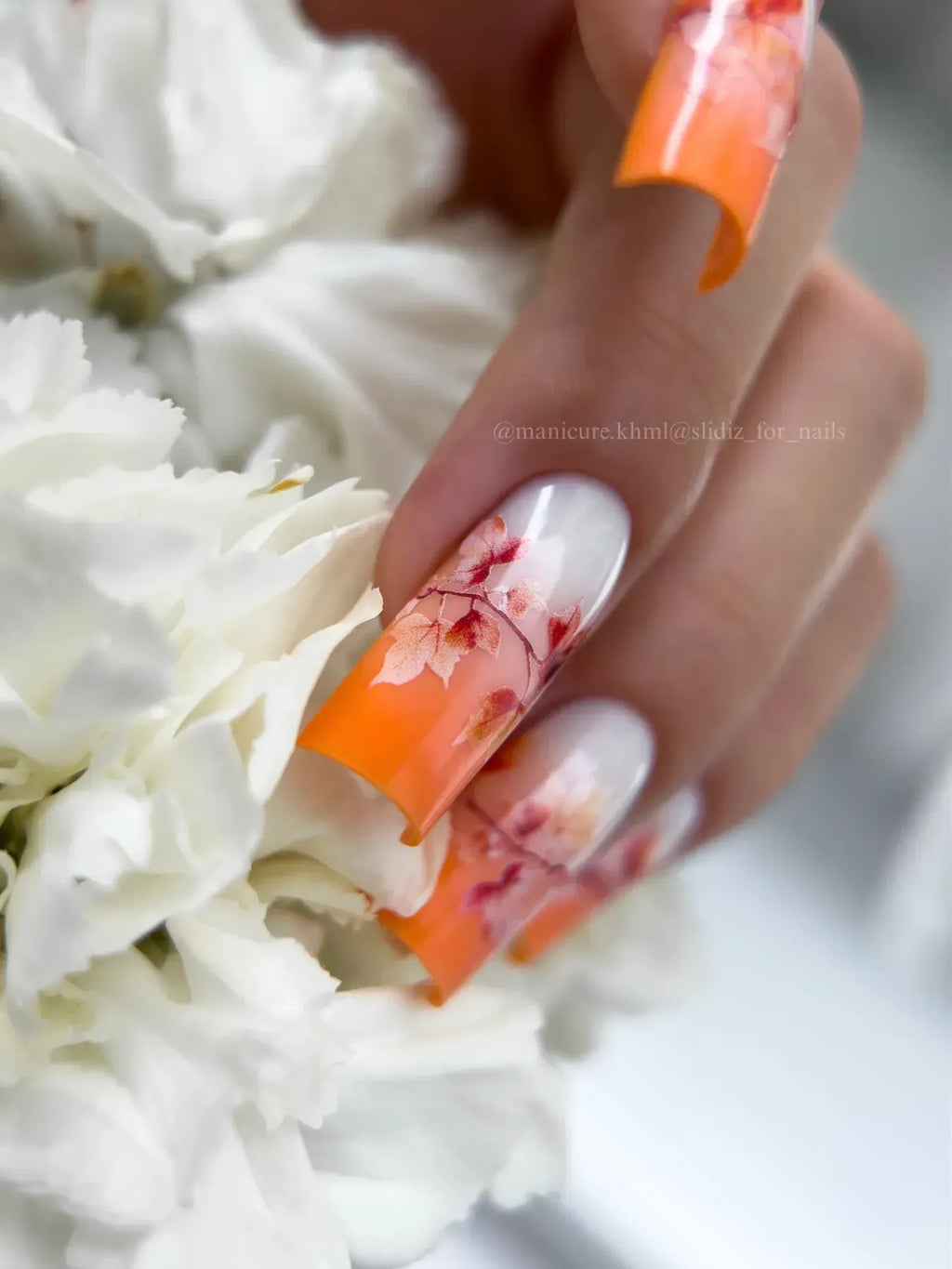 Nail slider decals on any background 333