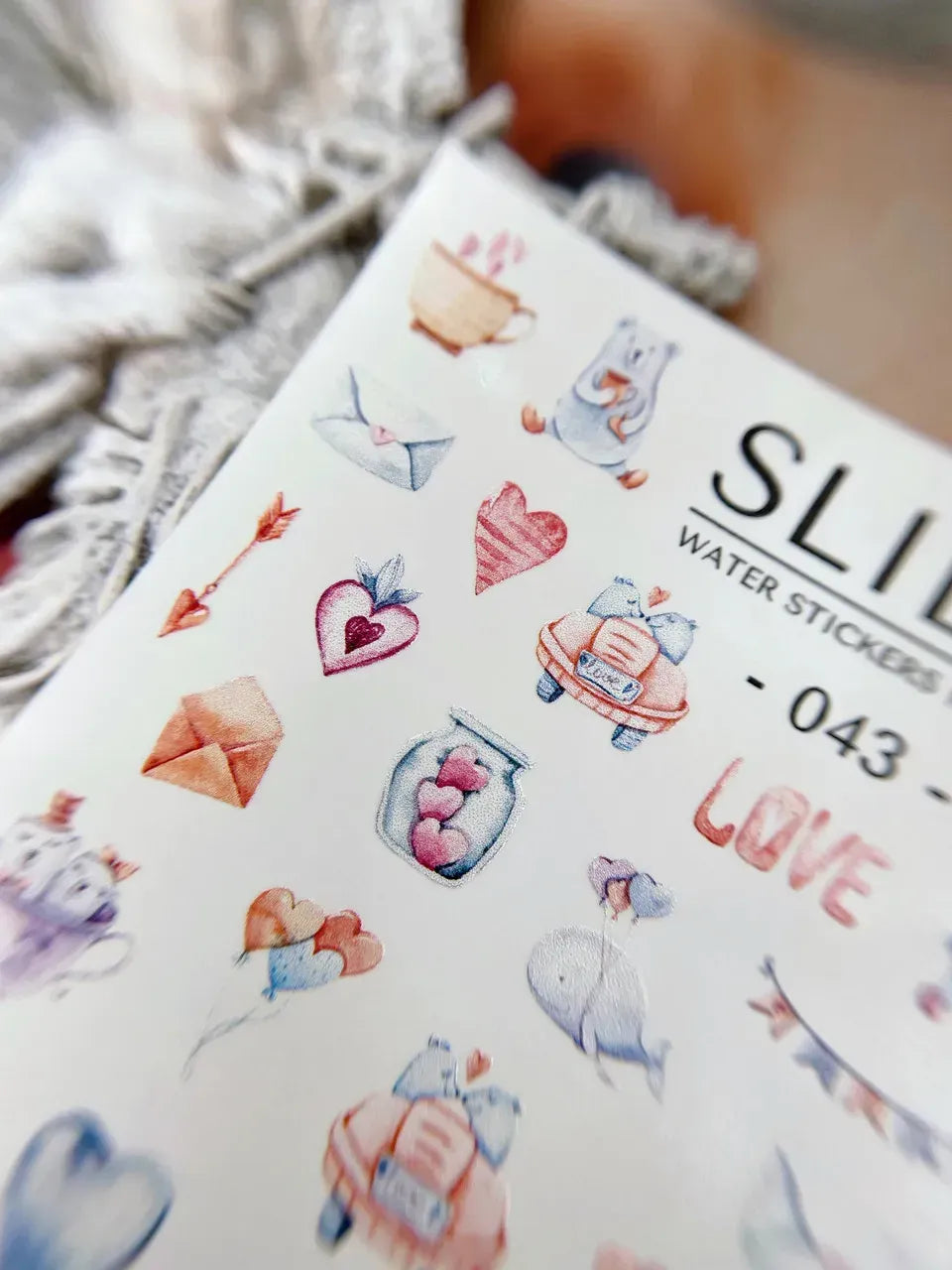 Nail slider decals on any background 043