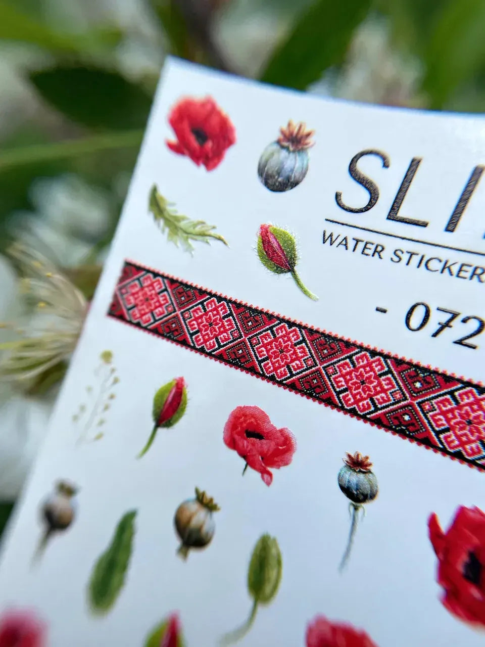 Nail slider decals on any background 072