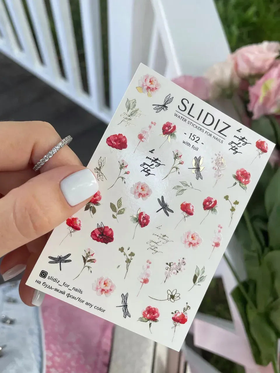 Foil Nail slider decals on any background 152