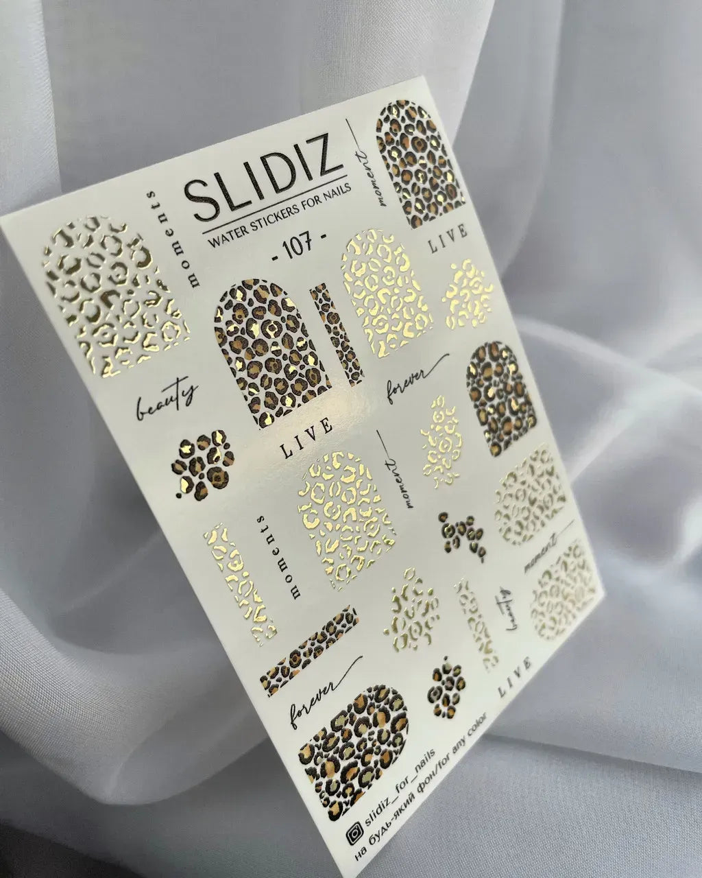 Foil Nail slider decals on any background 107