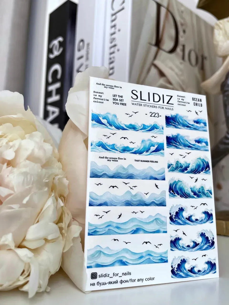 Nail slider decals on any background 223