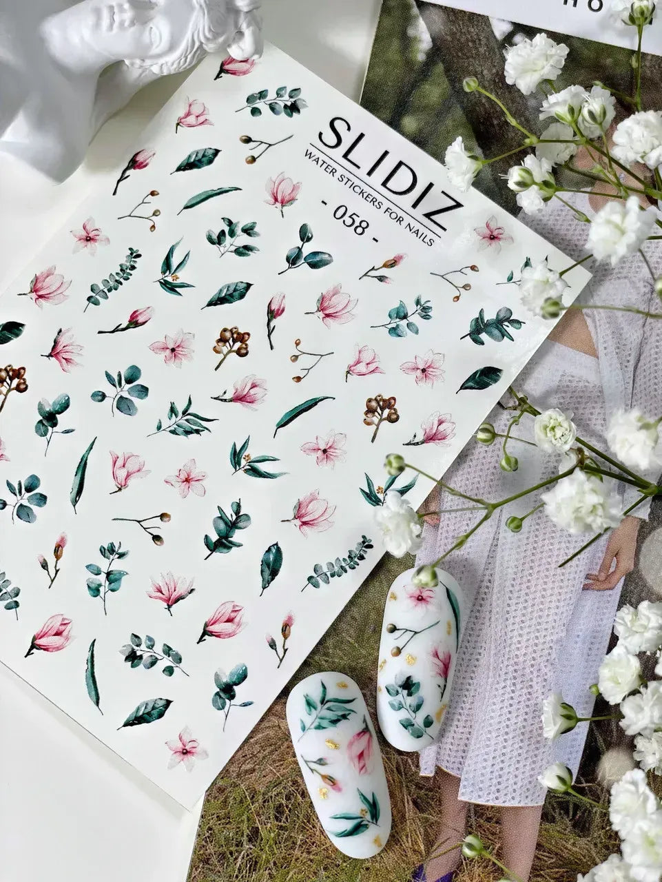 Nail slider decals on any background 058