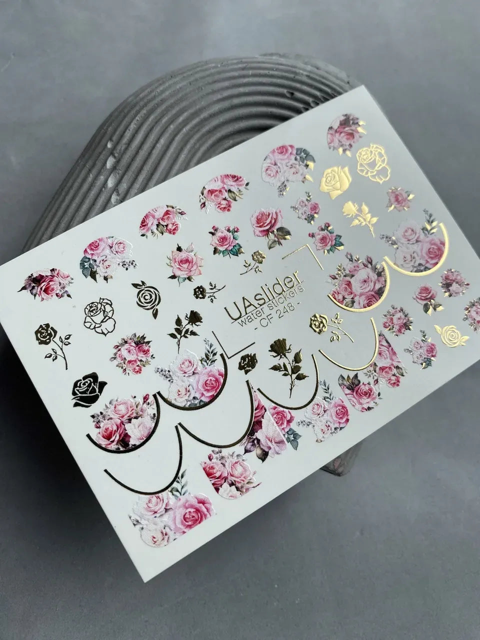 Foil Nail slider decals on any background CF_248