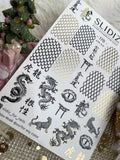 Foil Nail slider decals on any background 178