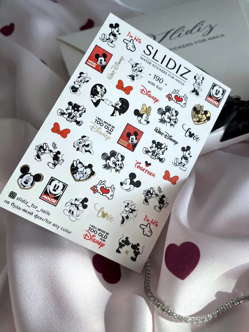 Foil Nail slider decals on any background 190