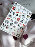 Foil Nail slider decals on any background 190