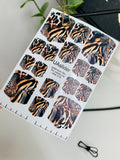 Pedicure nail wrap films mw 019
